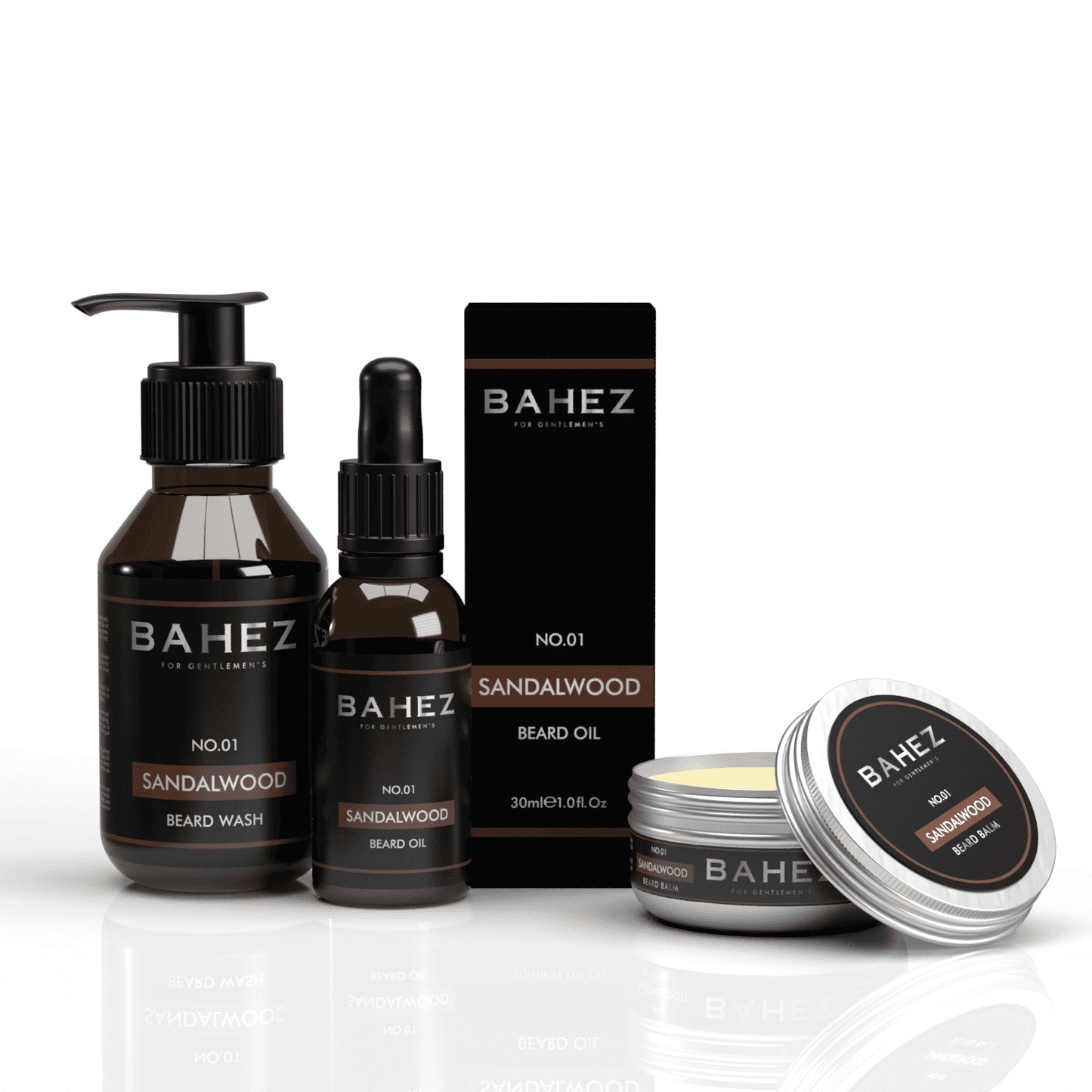 Bahez Beard Kit – Sandeltræ