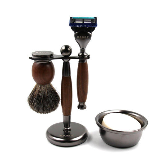 BAHEZ Shaverkit – Pure Badger Collection (4-delt barbersæt)